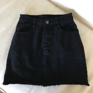 Brandy Melville J Galt Black Denim Skirt